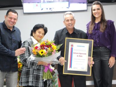 antonio aparecido de melo, do supermercados crema, recebe o título de cidadão americanense