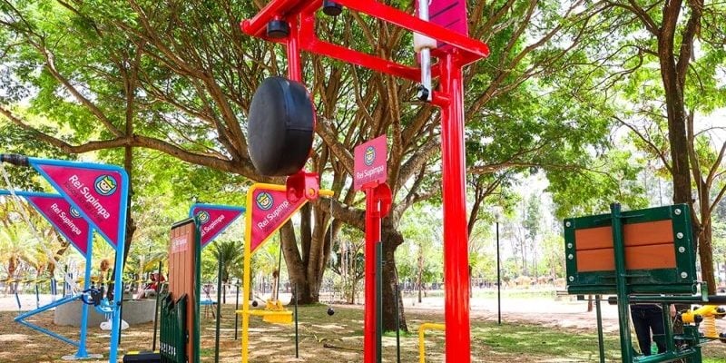 parque dos ipês recebe equipamentos de jogos interativos