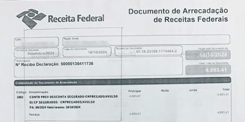 boleto falso receita federal