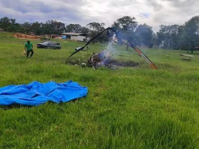 helicoptero cai em fazenda e deixa 3 mortos em minas gerais