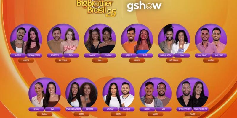 bbb25 participantes do bbb 25 confira a lista de duplas do reality 7