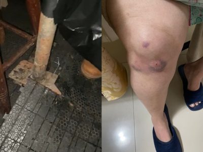 mulher queda festa do peao