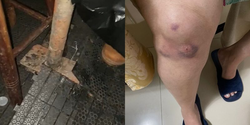 mulher queda festa do peao