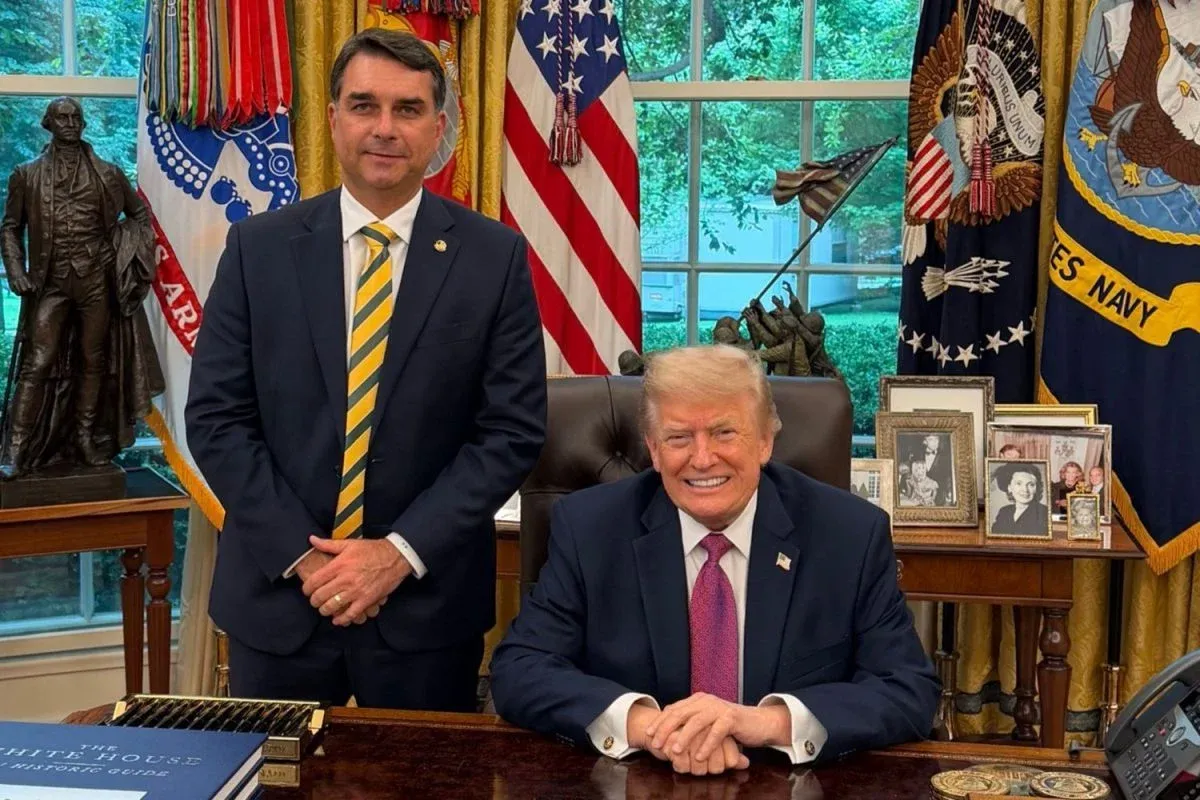flavio bolsonaro e donald trump