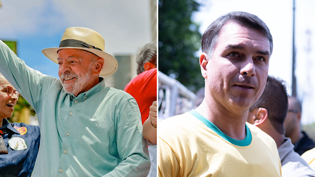 Lula e Flávio Bolsonaro